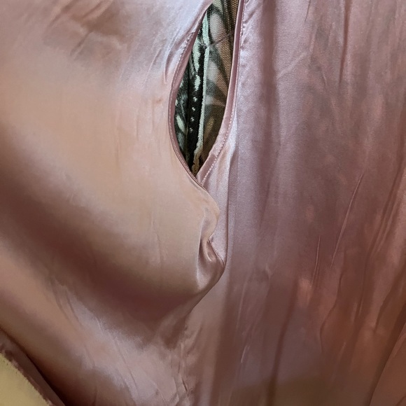 Sigrid Olsen Cardigan - Adorable Pink and Chocolate print with soft pink lining - Picture 4 of 7